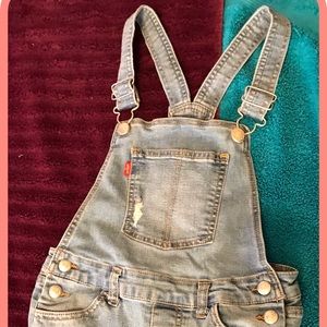 Levi’s bib overalls girls size 6X like new!
